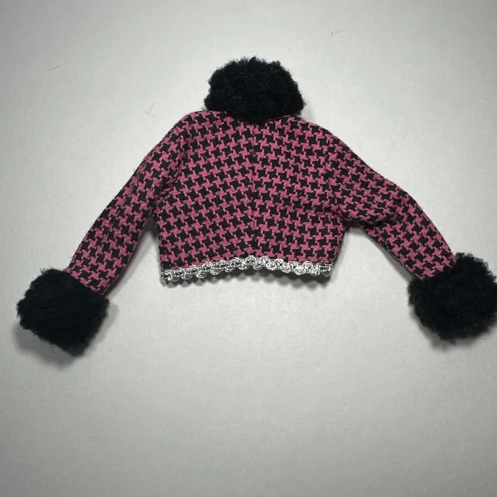 Vintage 1996 Barbie Fashion Avenue International Pink Black Jacket 15902